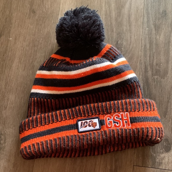 Chicago Bears 100th season beanie hat. NWOT. Fleece lined. - Picture 2 of 2